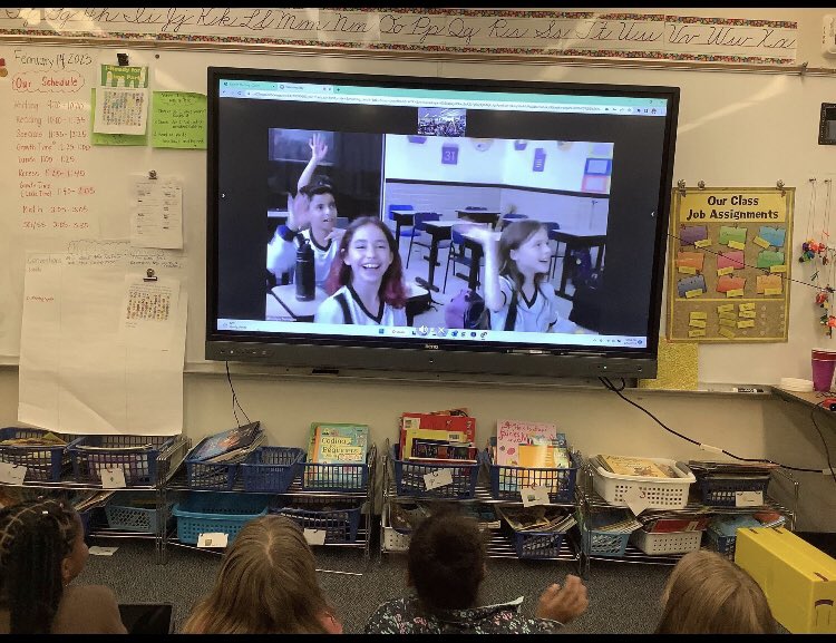 LinkedLearners's tweet image. Valentine fun! We connected with a class in Brazil, sharing our similarities in culture, and sharing #virtualValentines! #celebrateLPS @CitrusSchools