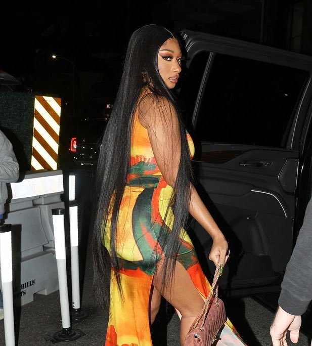 stallionaccess's tweet photo. Megan Thee Stallion after her birthday celebration in Beverly Hills last night. https://t.co/w0BXJkAp4v