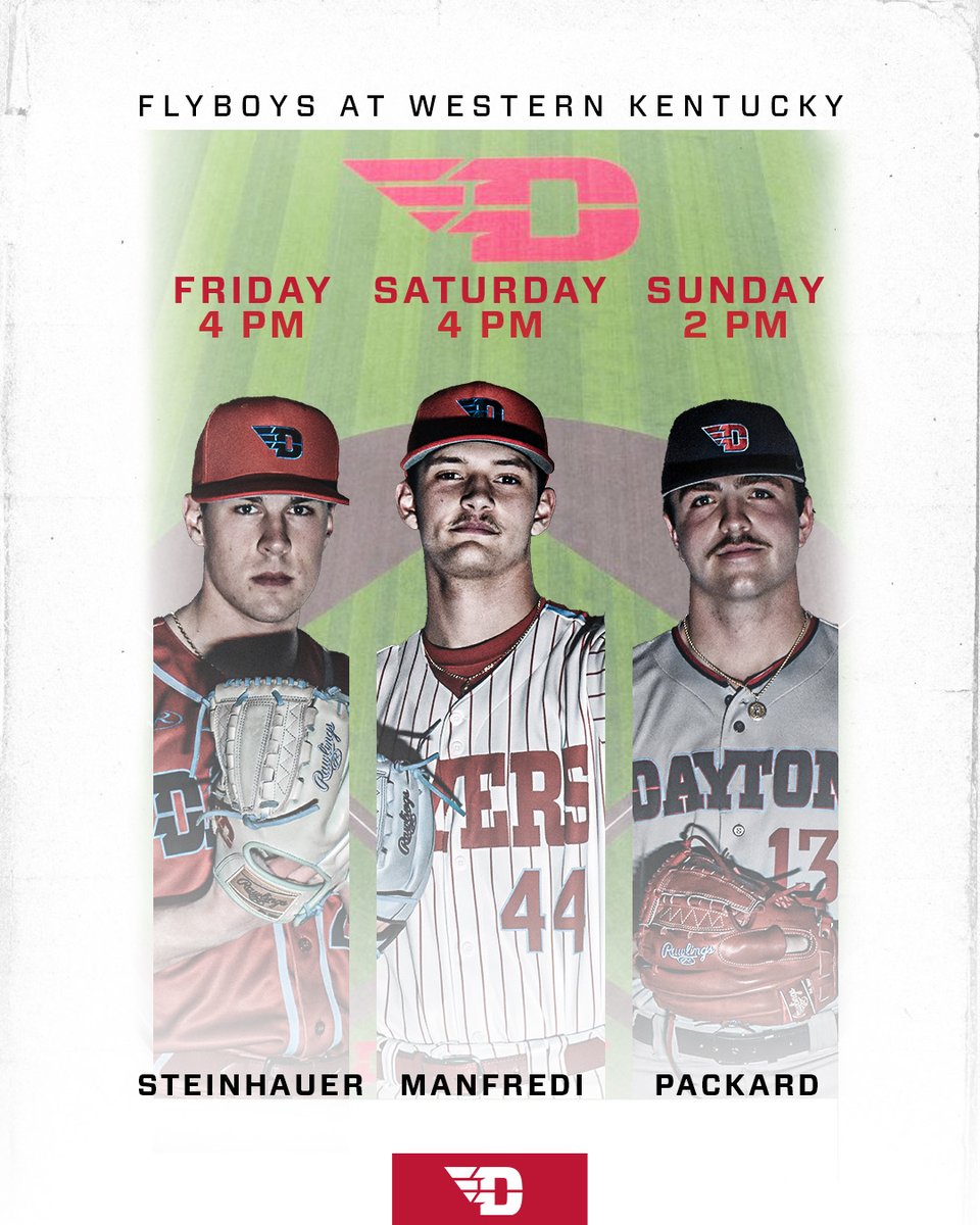 DaytonBaseball's tweet photo. Are you ready for the weekend?? 

Here's how we're shaping up! 

And if you want to hear @JaysonKing26 on Opening Day Eve, tune in to https://t.co/BYkjMNRIf2 TONIGHT at 7 PM ET!

#FlyBoys // #GoFlyers https://t.co/4ibdOVAsEw