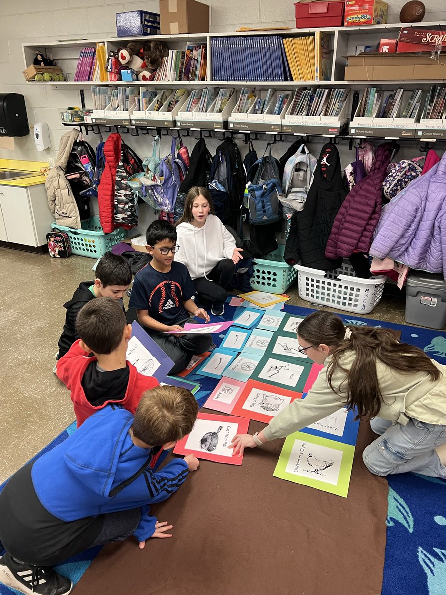 21longfellow's tweet photo. Miss Debbie from the Raupp Museum came to the 4th grade classrooms on Monday. Students learned more about Westward Expansion. The students even got to simulate packing a covered wagon for a journey west. #21Learns https://t.co/YNqHgwPfl8