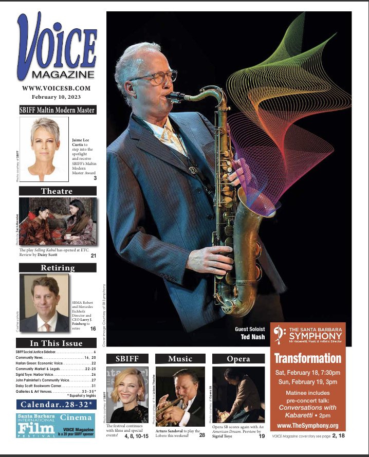 4Entertainment's tweet image. 2X #Grammy winner @tednash performs his work #transformation with @SBSymphony on Feb 18 &amp;amp; 19. Featured in Voice Magazine, (sporting @WarbyParker specs). 👓 #guestsoloist
