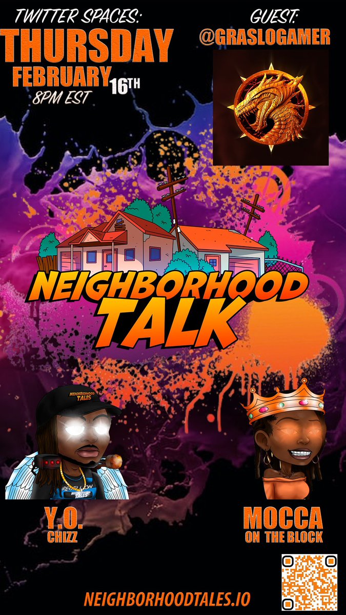 Set a reminder for our upcoming Space! 

We have <a href="/graslogamer/">graslo</a> live on #NeighborhoodTalk with <a href="/officialjdjones/">JD</a> (@ImYoungChizz ) filling in) &amp; <a href="/moccaOnTheBlock/">mocca</a> ! 

👇👇👇👇👇👇👇👇👇👇
x.com/i/spaces/1rmxP…

Tonight @ 8PM EST! You don’t want to miss it!