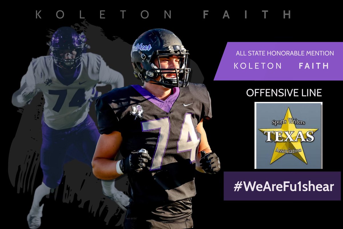 So proud of <a href="/fulshear_fball/">Fulshear Football</a> own 
<a href="/FaithKoleton/">Koleton Faith</a> 
ALL STATE OT
#WeAreFu1shear
#DaDirtyF