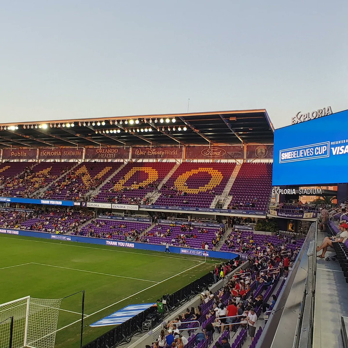 matzac03's tweet photo. She Believes Cup....who runs the world? GIRLS🇺🇸
#SheBelievesCup #orlandopride #orlando #soccer #uswnt #exploriastadium https://t.co/T0aApekkou