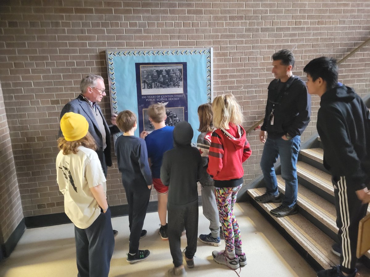 ClintonStreetPS's tweet photo. Parents, as you walk through the halls of Clinton for interviews, look out for two new features: the 100th year hockey photo commemoration and the African Heritage Month bulletin board. The students are very proud of both! https://t.co/UztyrWjyOr