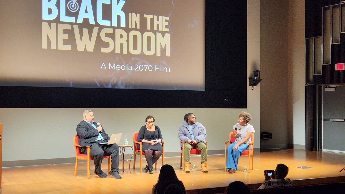 CenterCoopMedia's tweet photo. Tonight's screening of #BlackInTheNewsroom by @Media2070 was so powerful. Thank you so much to our host @JosephATorres and our amazing panelists @denisethewriter @TennysonDonyea + @carlamurphy!
#mediajustice #mediareparations https://t.co/VRprNTbi3P
