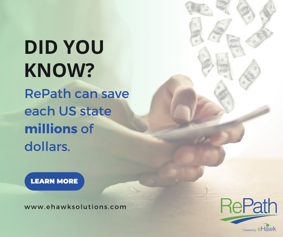 repathapp's tweet image. Did you know RePath saved the state of Missouri millions of dollars in incarceration costs? 

Want to learn more? Visit our website: ehawksolutions.com 

#RePathApp #eHawk  #RePath #CriminalJustice #communitycorrections #ehawksolutions #PleaseShare