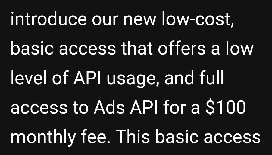 ColorThis_bot's tweet image. Well, I guess Twitter will take away the free API and replace it with new "low-cost" access at just 100$ a month.
Just 100$ :)

This is what actually feels using the richest man platform. 🌚💔