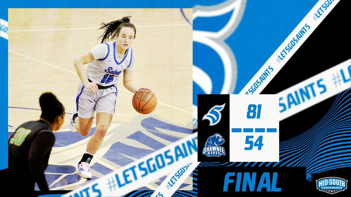 #1 Women's basketball defeat Shawnee State 81-54 to close out their regular season home finale.

#LetsGoSaints