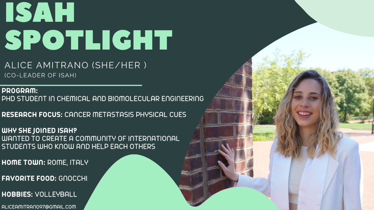 ISAH_JHU_Grads's tweet photo. We're shining a spotlight on our incredible Int'l Graduate Students at Hopkins org🧑🎓👩🎓👨🎓! Meet Alice, one of our dedicated co-leaders. #ISAH @alice_amitrano https://t.co/PuSlxyV7Tb