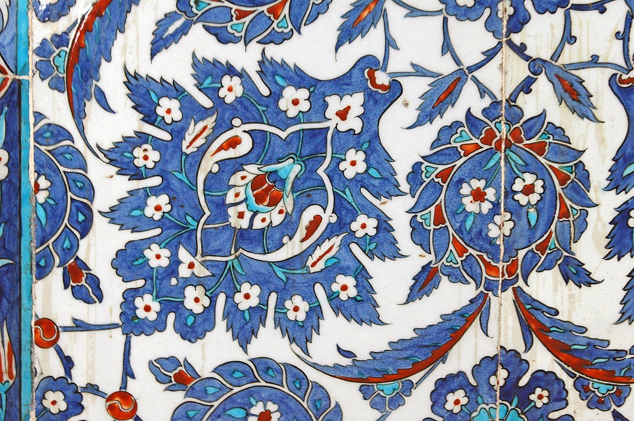 Iznik tiles from the Rüstem Pasha Mosque (1563)