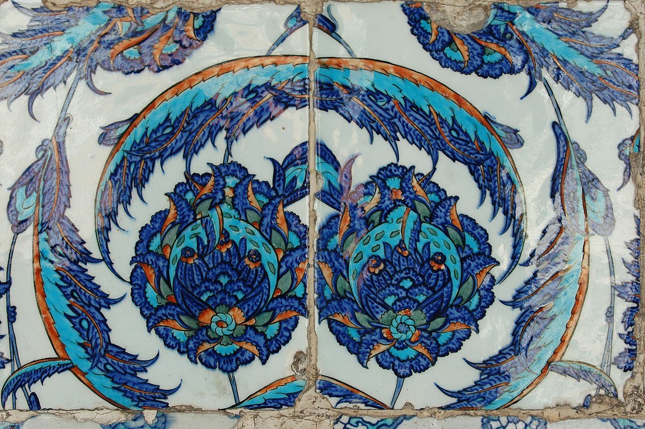 Iznik tiles from the Rüstem Pasha Mosque (1563)