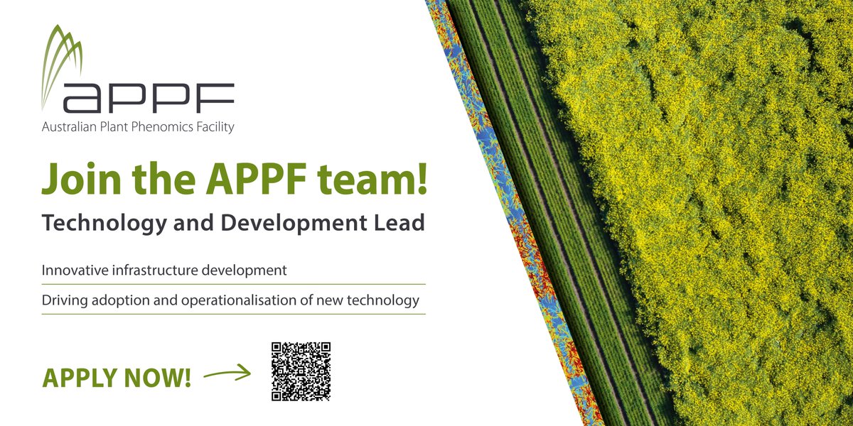 APPF JOB ALERT! We have an awesome position available - Technology & Development Lead. Based at the @AgrifoodUoA you will be working on enhancing infrastructure such as drones, growth chambers & phenotyping. It’s cool tech stuff. Click here to apply: bit.ly/3k0X5do