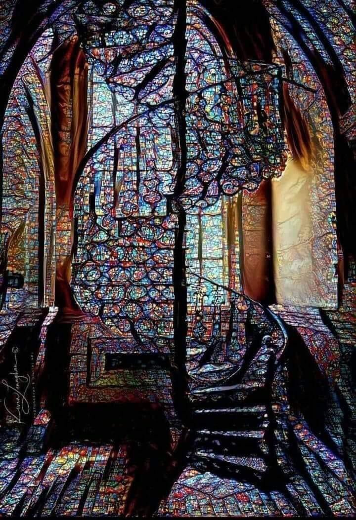 Josephine 🇺🇸 on Twitter "RT surimana16 Spiral staircase with stained