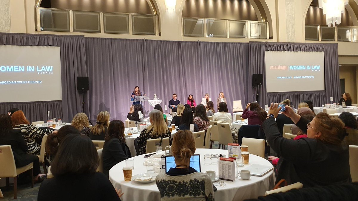 Thank you <a href="/CanLawMag/">Canadian Lawyer Magazine</a> for the opportunity to be a part of this great event today on Women in Law. Engaging discussions on what it means to be a leader, embracing authenticity, advancing inclusion and investing in yourself #womeninlaw #womenleaders