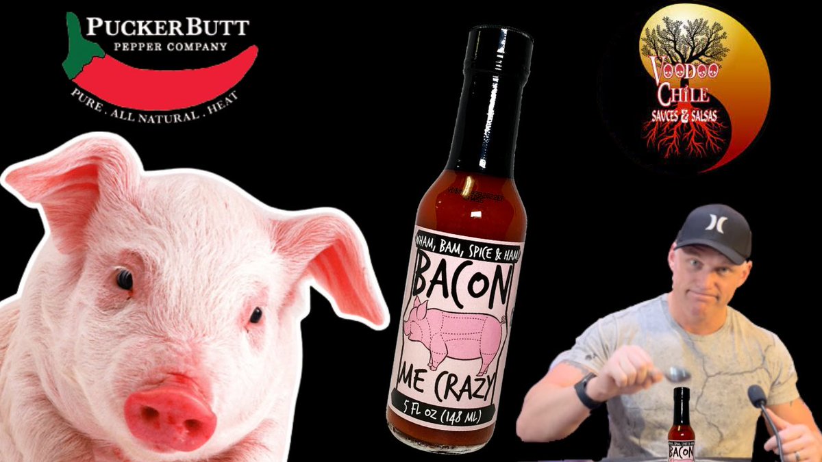 hotsaucejunkie1's tweet photo. BACON ME CRAZY - VOODOO CHILE &amp; PUCKERBUTT PEPPER CO  Spice up your HOT ... https://t.co/ZKQ5osU3PV via @YouTube.  #puckerbutt #puckerbuttpeppercompany #voodoochili #bacon #baconmecrazy #carolinareaper #hotsauce #edcurrie #hotsaucejunkietim #baconmecrazy https://t.co/C0VcGnTzKa