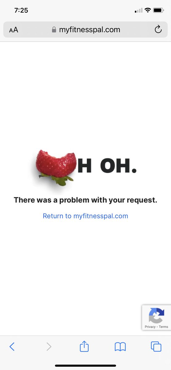 TRPeachFL's tweet photo. @MyFitnessPal I am in need of assistance. For 3 months I have been trying to login and either my email and password is not recognized, or when I try to reset password I get this page. Please help!! https://t.co/LYJdPp30Lw