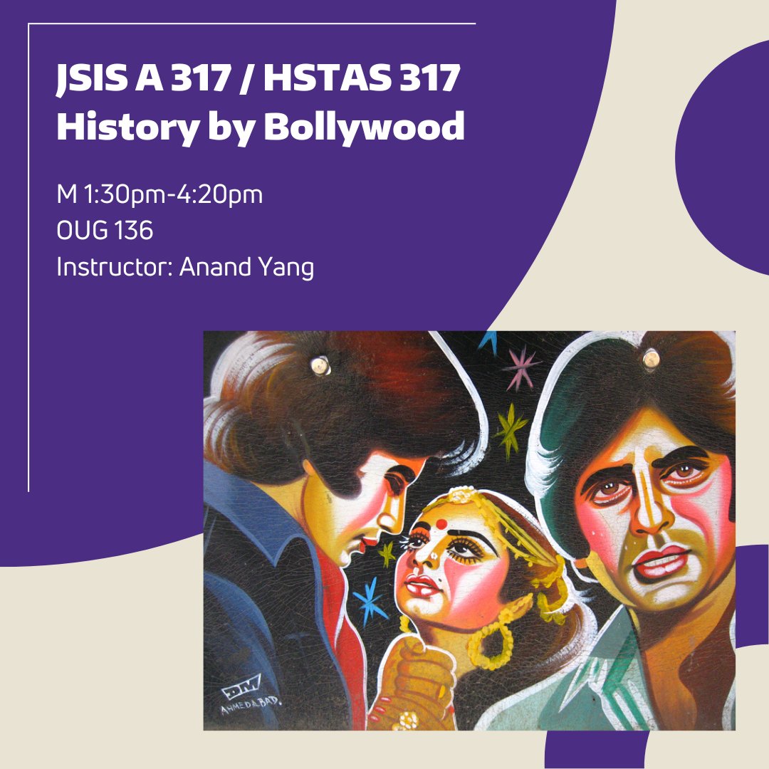 UWSouthAsia's tweet photo. Excited for Spring and all the new courses you get to take! Learn about History by Bollywood, Political Islam, Women &amp; Intl. Economic Development, Modern Literature in South Asia and more. 

Check out our full course list: https://t.co/52NBwPguz3 https://t.co/QAX3kVfC4s