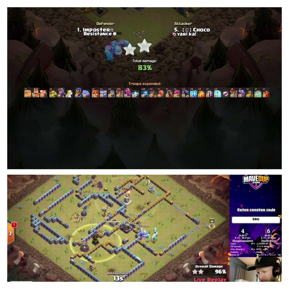 Wanted to share a modified version of a base that has held well for the past few weeks 🤗

Recommended cc: 3 IG, 5 archers 
Base link: link.clashofclans.com/en?action=Open…