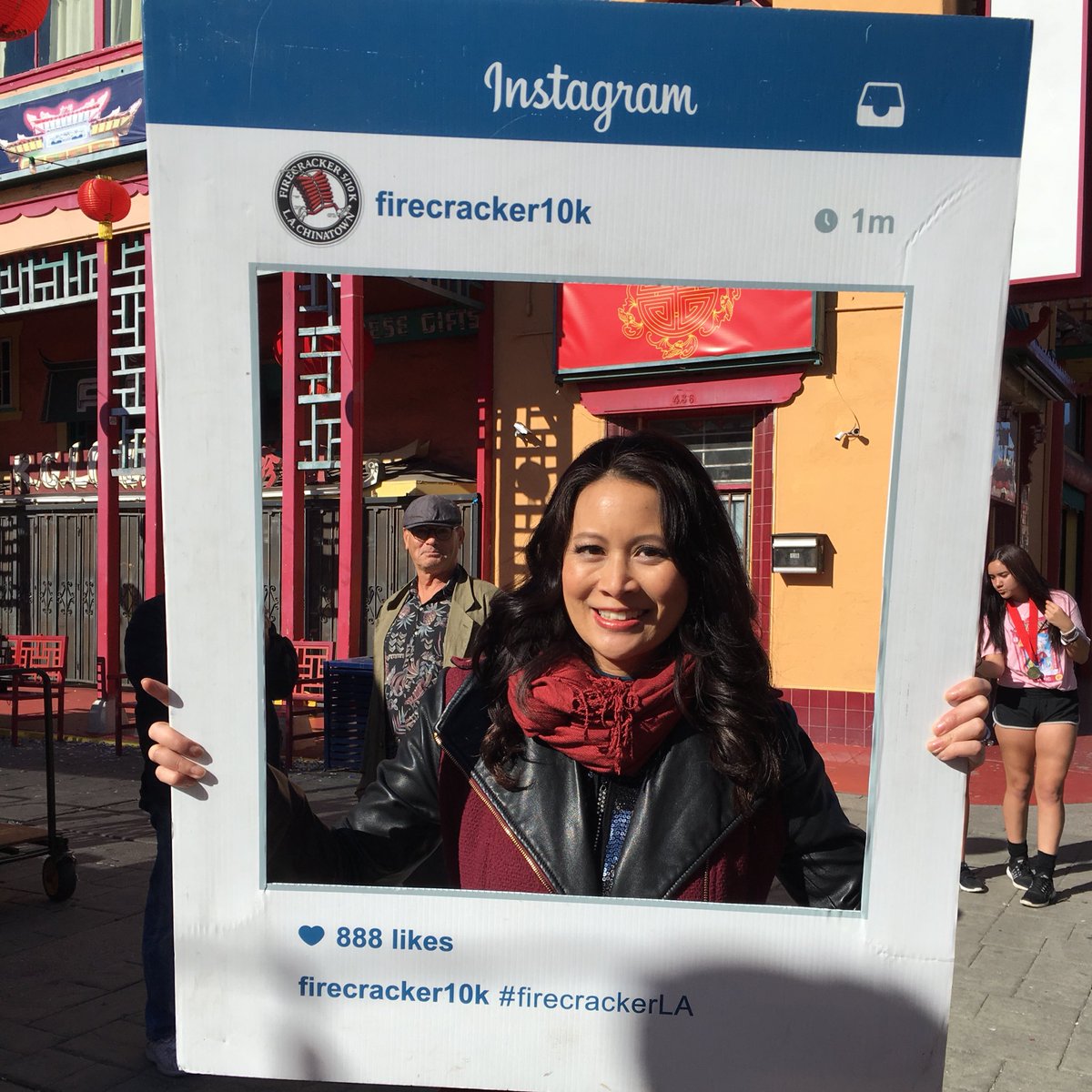 larissalam's tweet photo. Who’s going to @firecracker10k this wkend? 🏃‍♀️ 🧨 
I’ll be singing natl anthem to open the run on Sunday in #Chinatown LA. Say hi if you’re there! 
#firecracker10k #firecrackerrun https://t.co/9RfDScl9T8