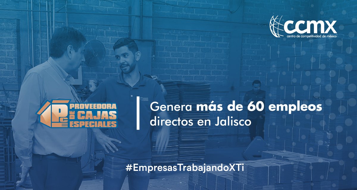 soyccmx's tweet photo. #ProveedoraDeCajasEspeciales  es una mediana empresa jalisciense, dedicada a la fabricación y comercialización de empaques y embalajes de cartón corrugado. Es ganadora del Premio #ExcelenciaPyme y actualmente genera más de 60 empleos directos. 

#EmpresasTrabajandoXTi https://t.co/R2x8TkIHTK
