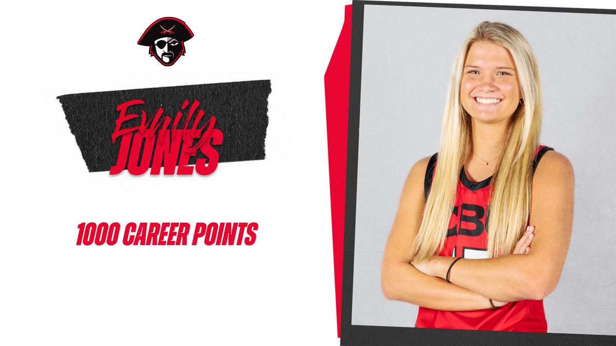 CBUBucsWBk's tweet photo. RT THE 1️⃣0️⃣0️⃣0️⃣ POINT CLUB! Congrats to Emily Jones who is our newest member of the 1,000 point club! #BUCNation https://t.co/gfSmj8VQt0