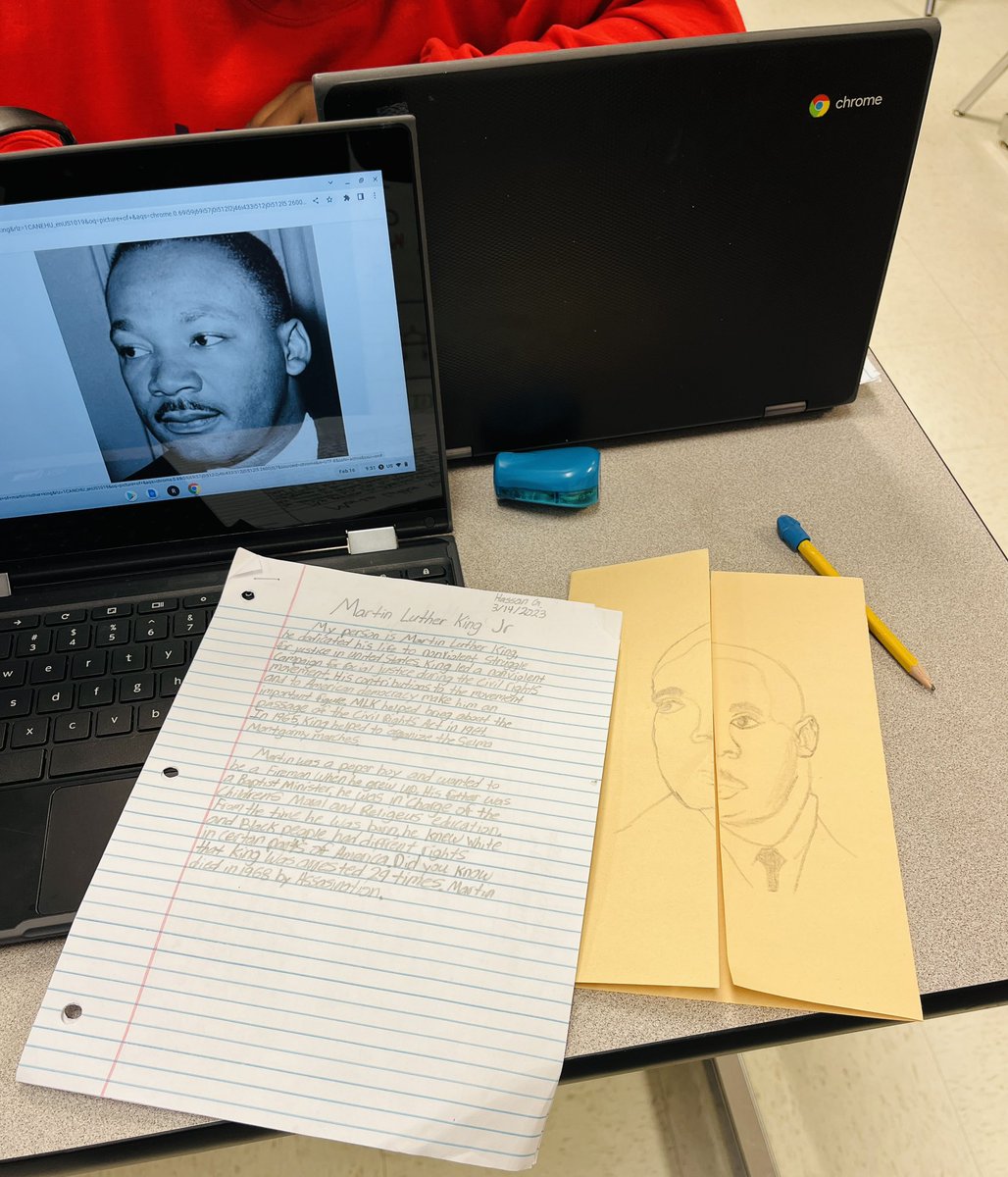 MrsElidaGil's tweet photo. Ms. Nickerson’s students are working really hard on their Black History Month Projects. Research skills at its best! Great job!👏🏽
@ItsMsNickerson @VialCC_Vikings https://t.co/FozYzPjClc