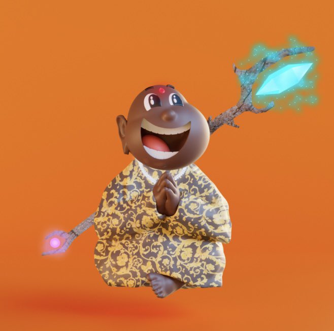 luckybuddhitas's tweet photo. Kenji, a skilled sorcerer, dwells in the Mohinbi galaxy and is a member of the mountain-dwelling Body Gaya Tribe. Here he practices his ice-blizzard skills, which allow him to unleash a array of ice spikes. It is important to note that Kenji possesses the ability to perceive the level of good or bad karma in individuals through his wizardry, so take caution when approaching him.