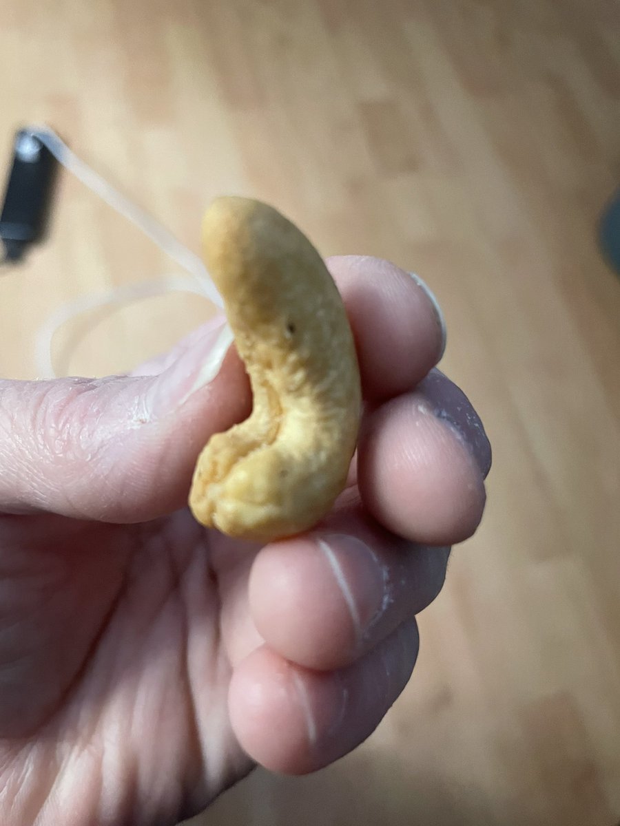 BostonGirl61221's tweet photo. In my tin of cashews I found one that reminds me of @MrTommyLand @BrittanyFurlan 🥜 🍆 https://t.co/f20kGrAdBY