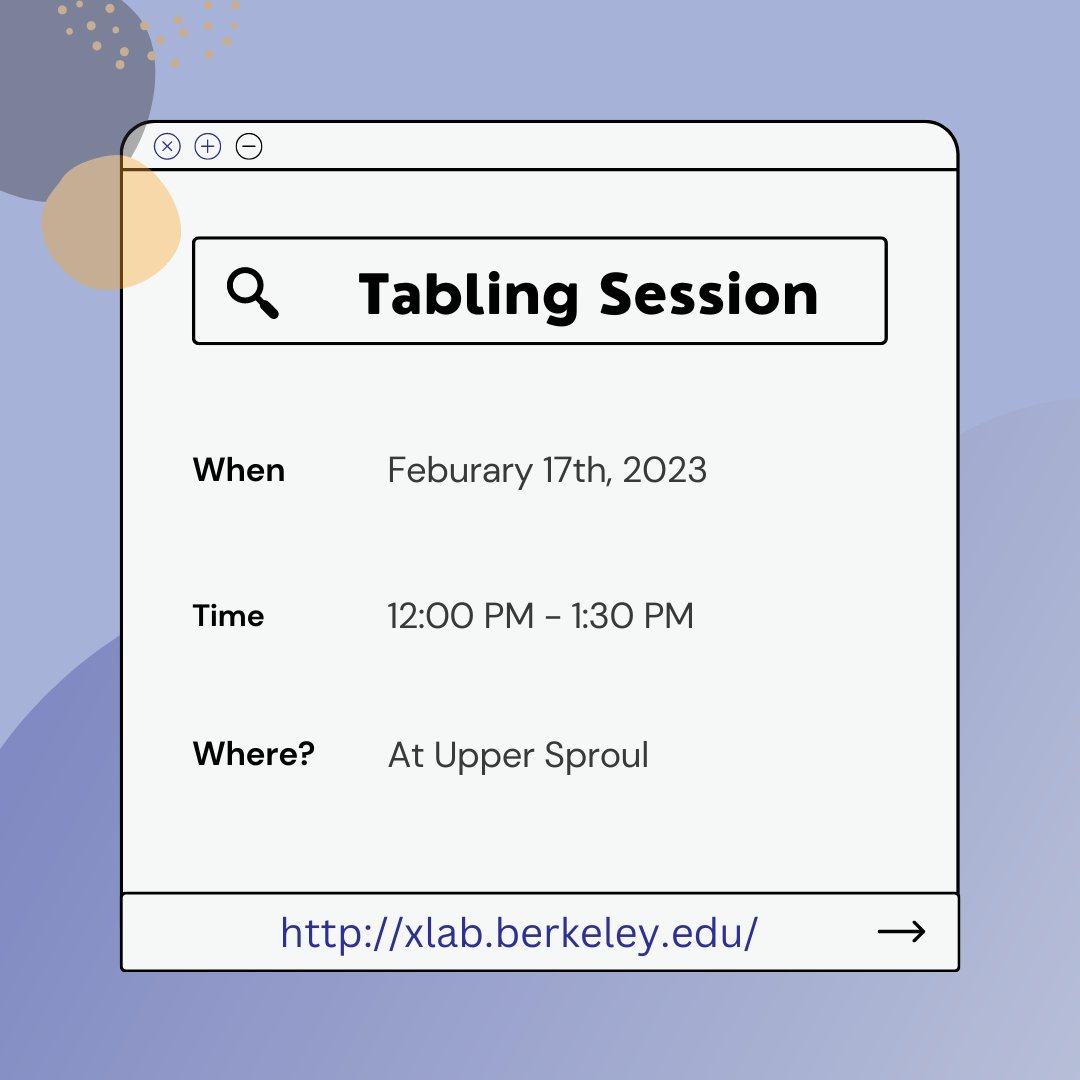 Happy Friday and 3-day weekend!

We will be tabling today at Upper Sproul, so stop by to say hi and chat with us.