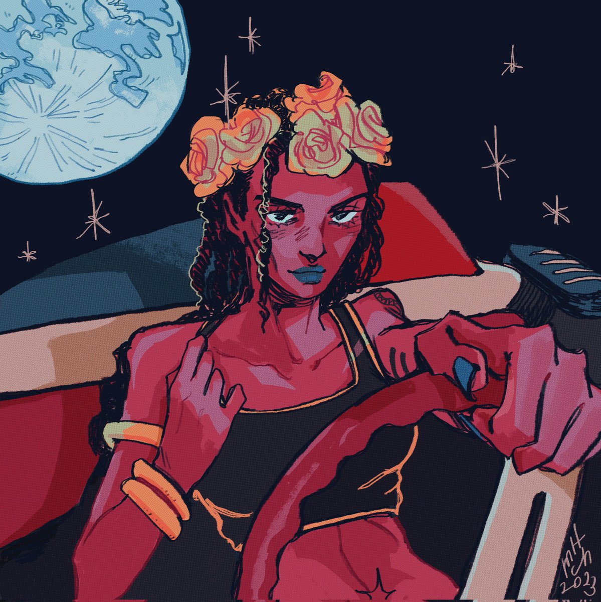opticalorgan's tweet photo. 🌙🚗 #jjba https://t.co/ypNp3Q5SDN