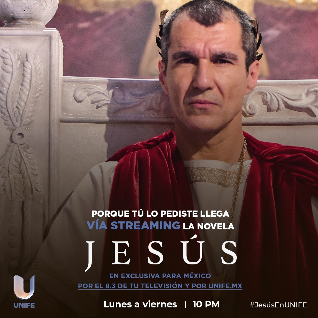 UnifeMx's tweet photo. 🕊️ ¡Porque tú lo pediste! 🕊️
A partir de hoy en exclusiva podrás disfrutar de la novela #Jesús en todo México por nuestra página web https://t.co/4puhZzVjOF
No te pierdas la visita de Poncio Pilatos a los sumos sacerdotes y como ellos se ponen a su disposición. #LaIraDePilatos https://t.co/31L3iGY2HB