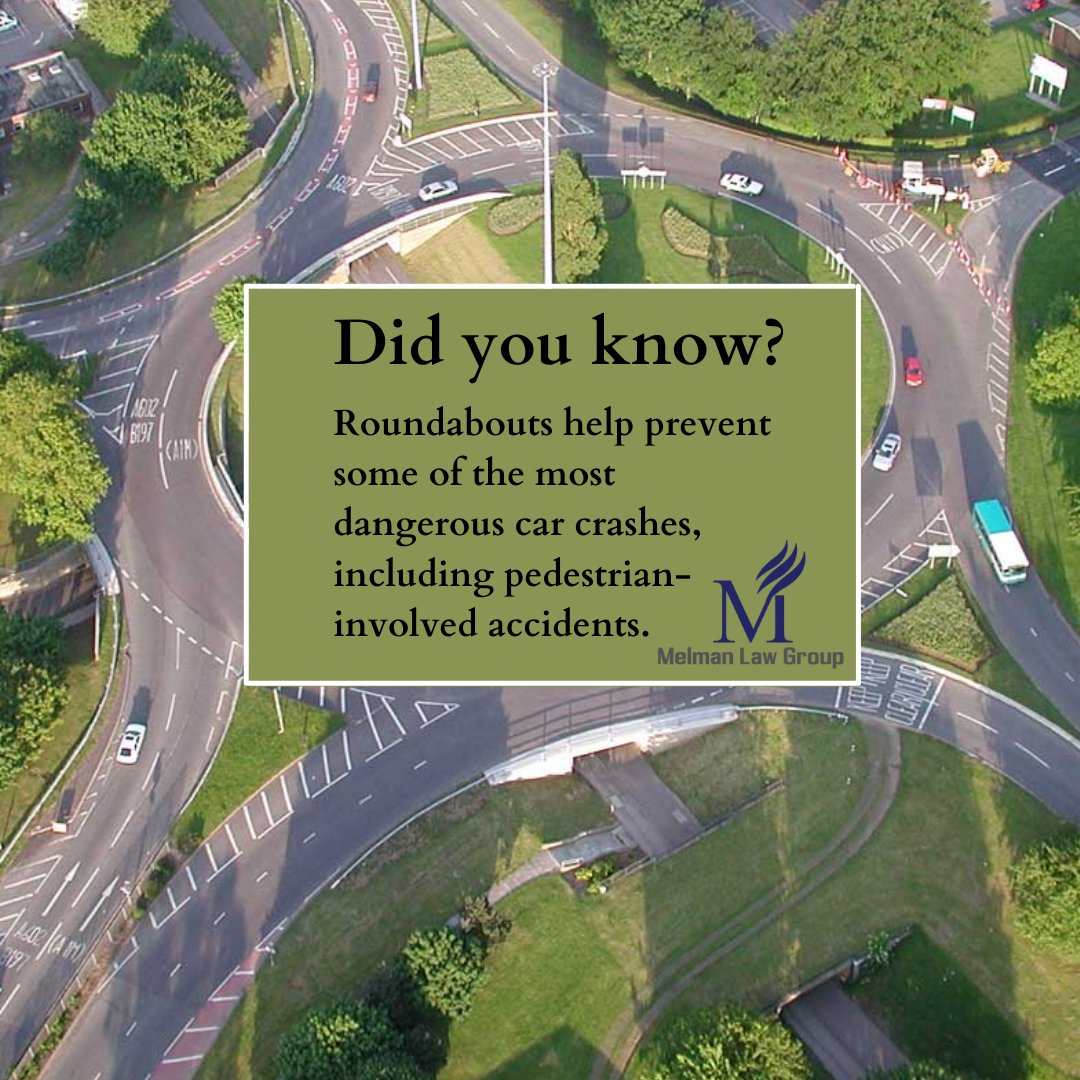 melmanlawgroup's tweet photo. Roundabouts reduce fatal and injury accidents by as much as 76%! #Didyouknow https://t.co/bGB75OtsDt
