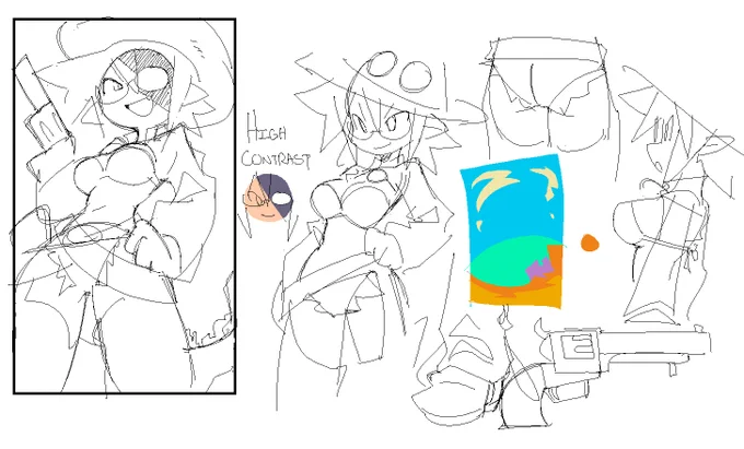 Recently I've been quickly roughing drawings out in mspaint before I make them into full finished pieces

I think the process is really fun and lets me go a lil looser 