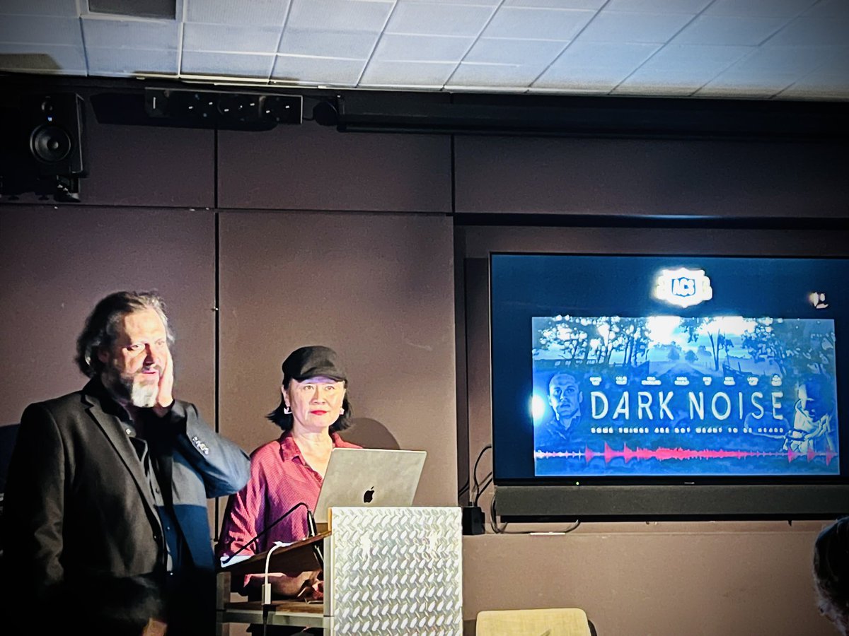 ClaraChongMCF's tweet photo. Thank you to the Australian Cinematographers Society for inviting @BenAllanACS and I to talk about  how we made #darknoisemovie last night.  So wonderful to see a packed house and meet such a diverse mix of those new and experienced in the industry. https://t.co/SPd3AuMBvN