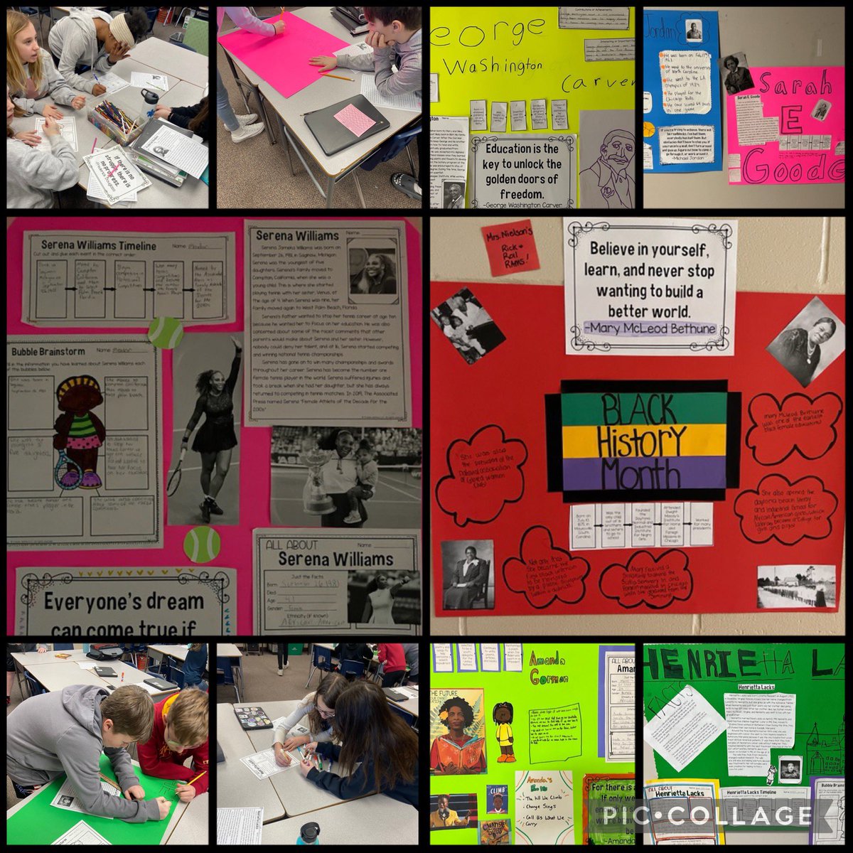 Students &amp; staff have been celebrating Black History Month by participating in a variety of activities. Today we highlight the team research project that all Rams Way classes completed. Students worked together to research &amp; create a display for their influential person. #1SEP