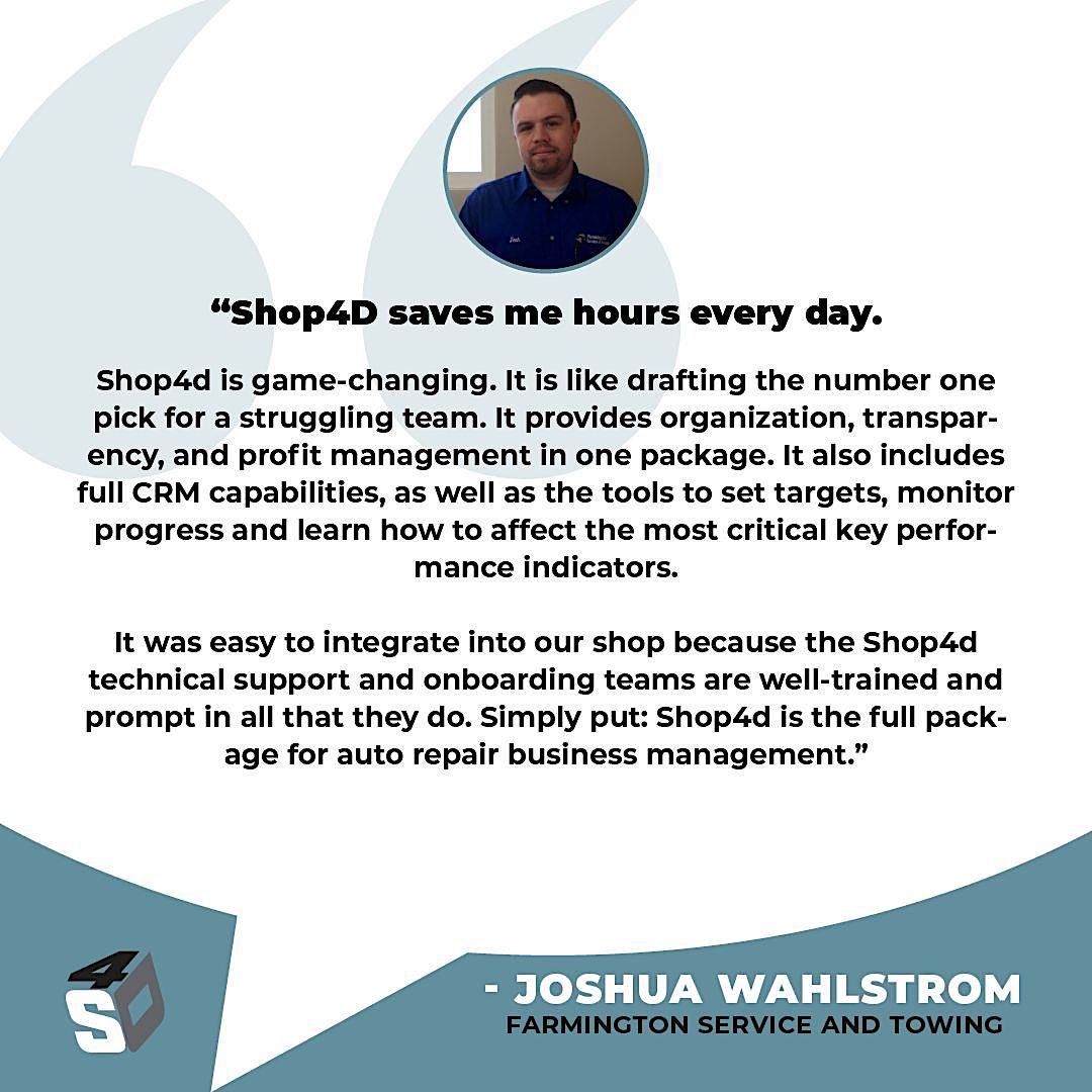 Repair shops using Shop4D bill more hours on every vehicle so you can grow sales and profits without adding a single new employee.

Find out if Shop4D is right for YOU by booking a strategy session at the link here:
grow.shop4d.com/book-strategy-…

#BillMoreHours #HappyTechs #Efficiency