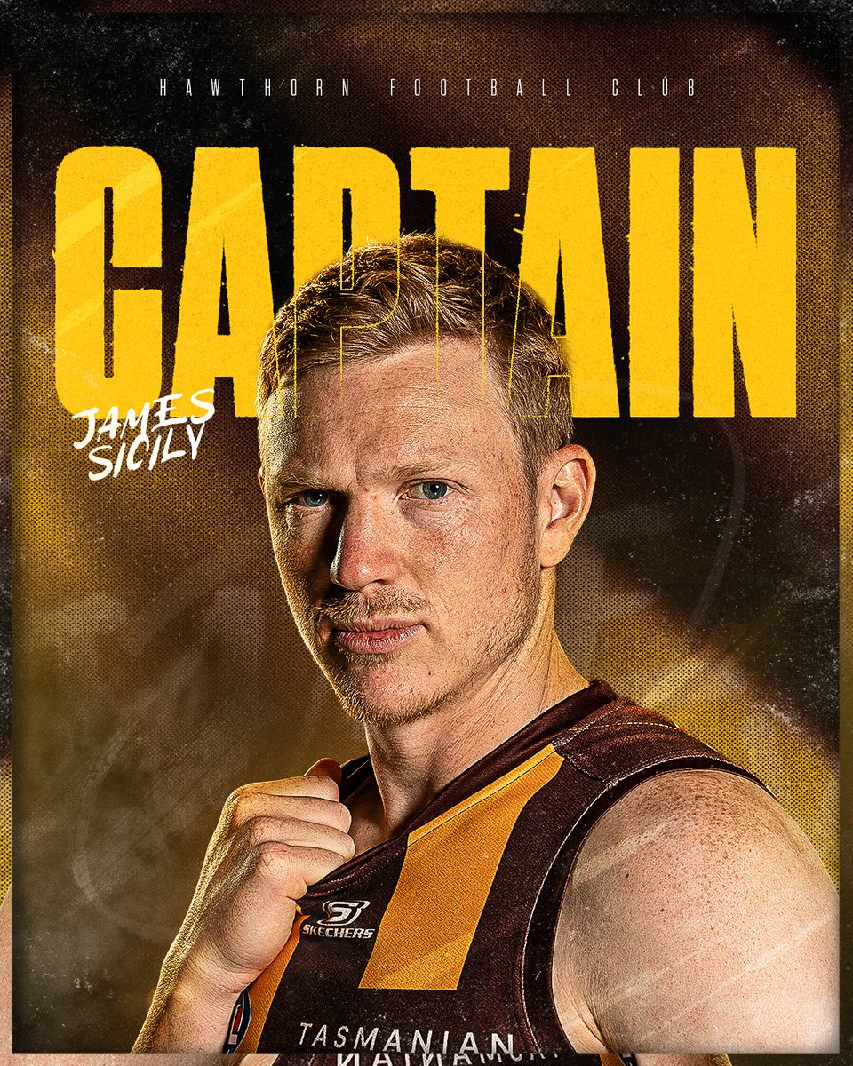 HawthornFC's tweet image. Our Skipper Sis! 🤩

James Sicily has been named our captain for 2023. 

DETAILS ⬇️

📝 : bit.ly/3xwpT0K