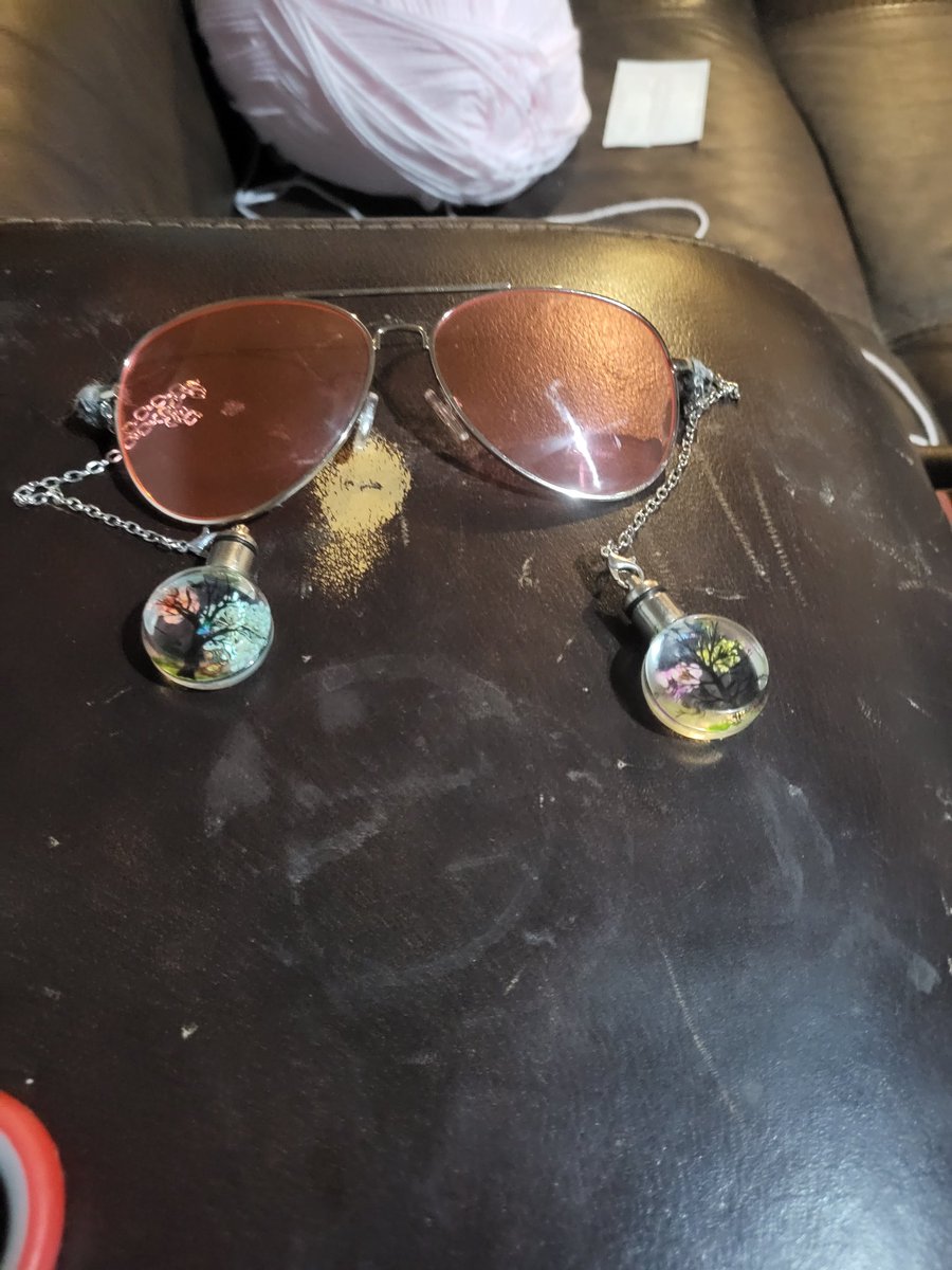 TheGoodMilk2's tweet photo. My glasses broke so I fixed  them... they light up https://t.co/7TetFsjqas