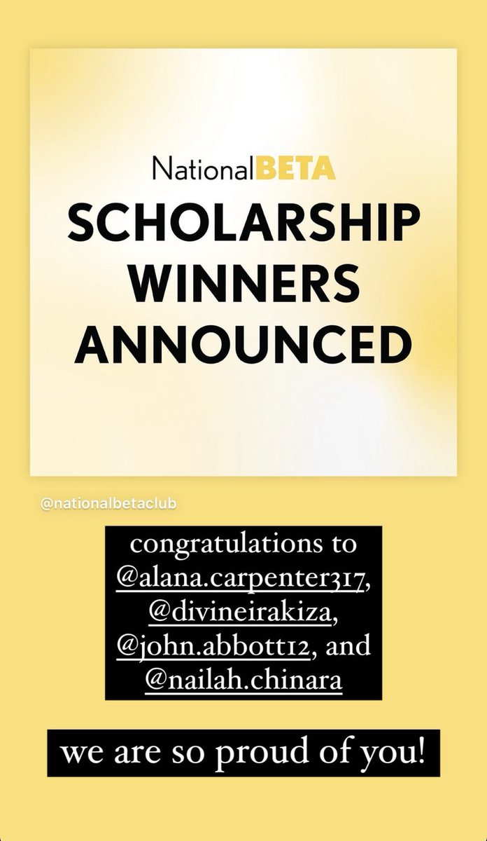 Kudos to these seniors from South Warren High School who are the recipient of this years NationalBeta scholarship!!