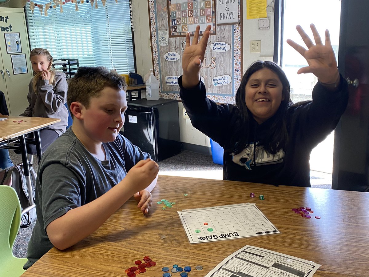KelleeYoder's tweet photo. I love it when I hear students say things like, “This is so fun!” It’s The Bump Game! Great for Multiplication &amp; Division review. @VIDASHARKS https://t.co/1xfVU2NOIL