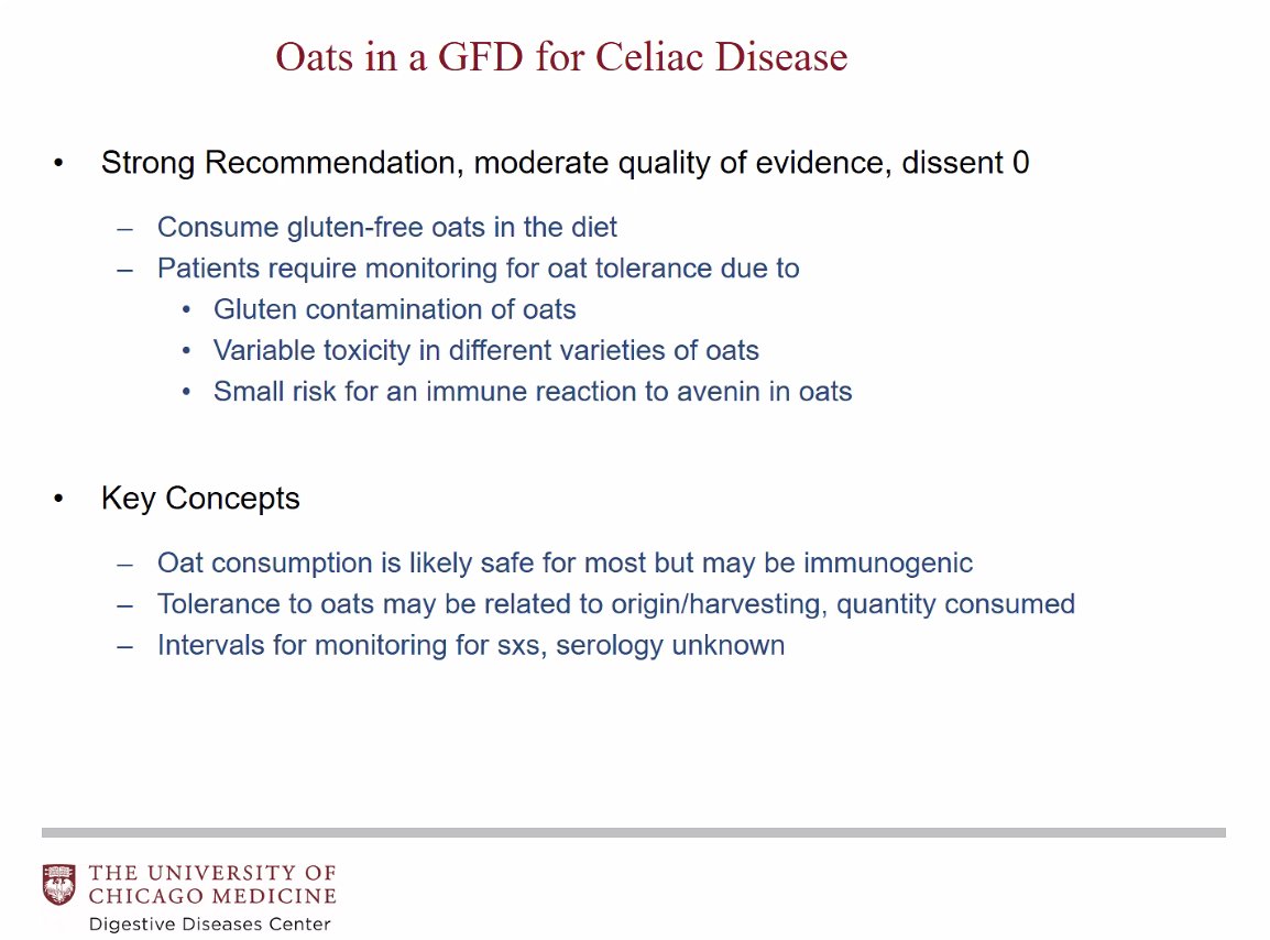Updates on including #oats in #glutenfree diet for patients with #celiacdisease from <a href="/AmCollegeGastro/">ACG</a> guidelines