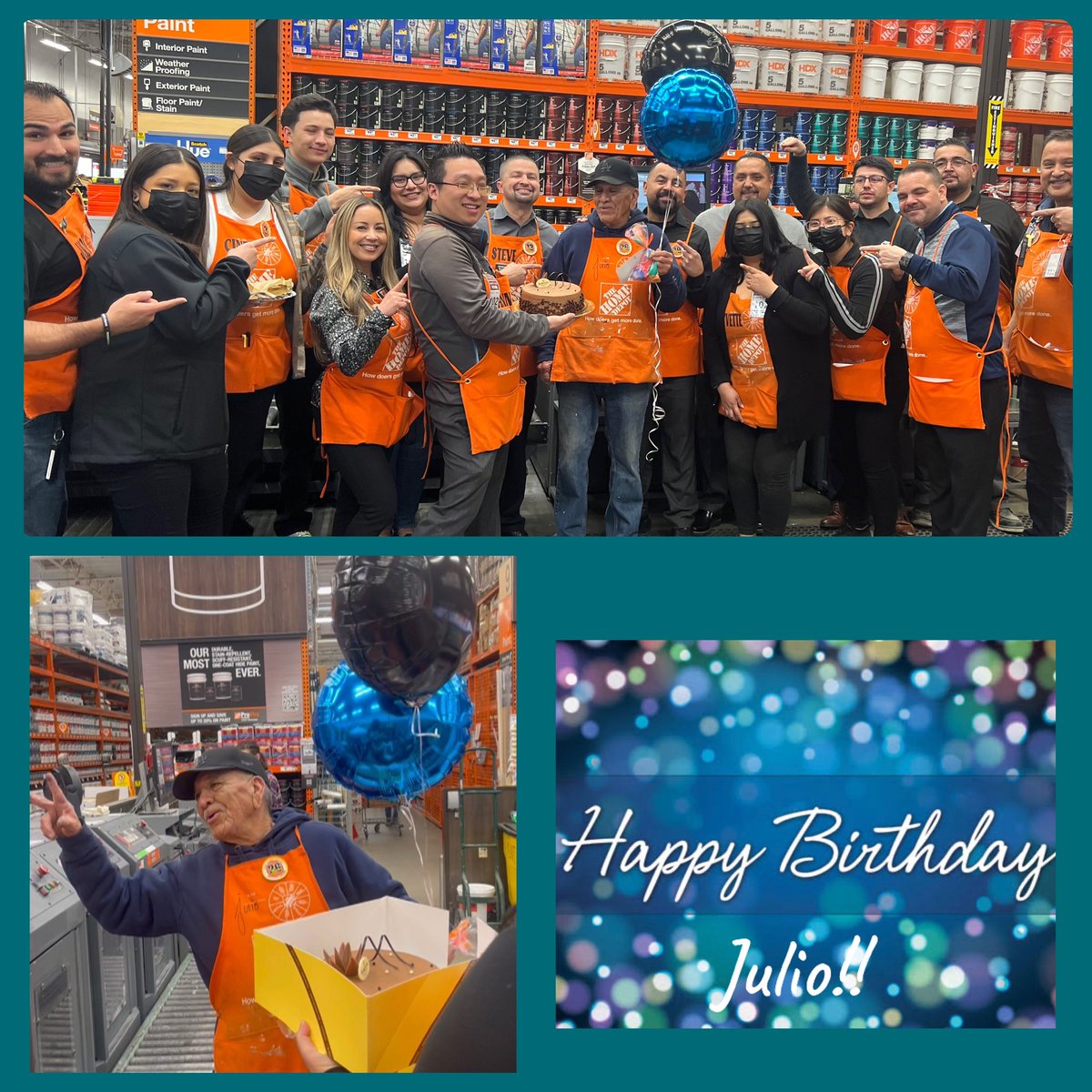 Thank you to everyone who made Julio’s special day a VERY special day !! 🎂 #takingcareofourpeople 🧡