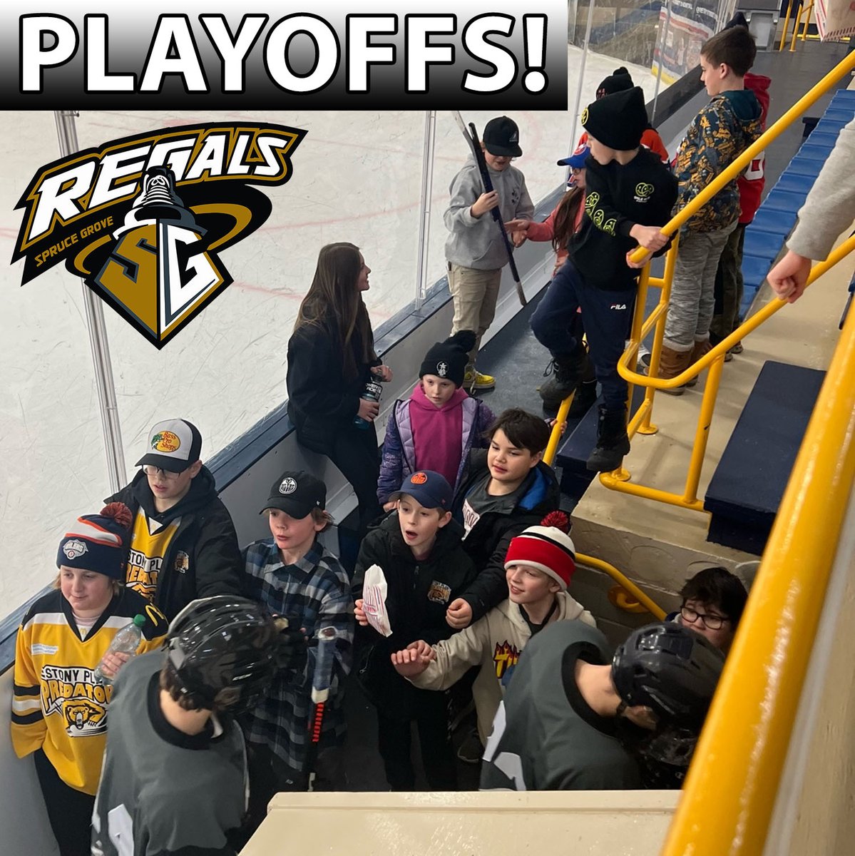 SGRegals's tweet photo. The Regals start round 1 of the Capital Jr Hockey League Playoffs on the road against the North Edmonton Red Wings on Friday, Feb 17th.

We're back home for game 2 on Sunday, Feb 19th at Grant Fuhr Arena at 7:45pm.

https://t.co/sjRRiScF2e https://t.co/NlTBzvEeRN