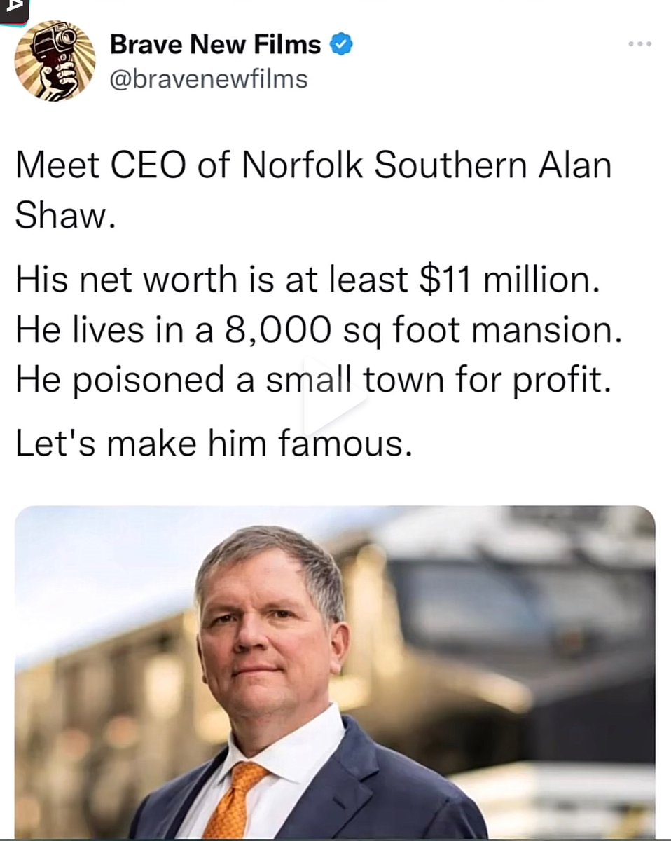 longfella85's tweet photo. #EastPalestineOhio #CORRUPTION #EatTheRich #EnvironmentalDisaster 
Fuck this guy https://t.co/wJWwO802Zw