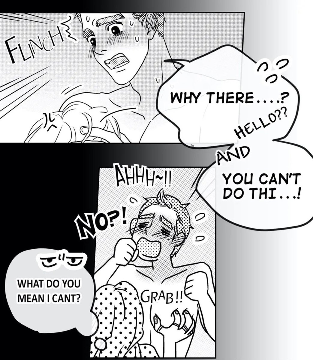 SimisCatattx's tweet photo. 😭💀🙈 When you try to stop your rival from making another conquest... and the 'conquest' winds up devouring you instead. My boy got eaten alive 🤣🤣
#bl #blmanhwa #lezhin #netcomics https://t.co/mF39ZL2Pqc