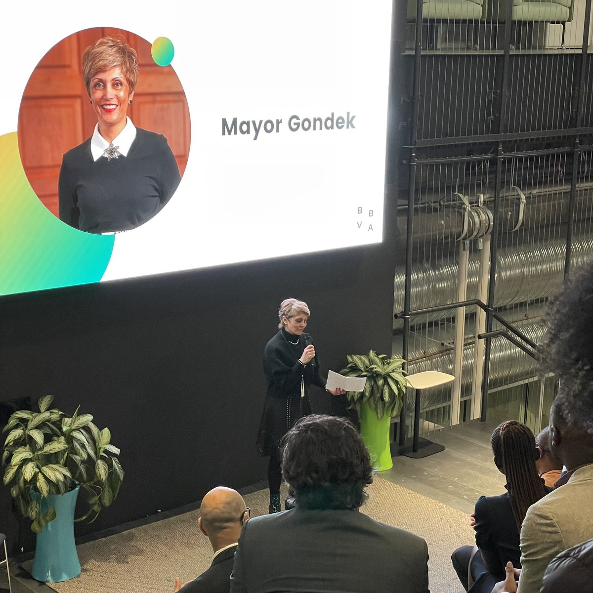 Rockster's tweet photo. Happening now @PlatformCalgary! Launch and pitch event for @Bbva_Canada in #yyc! Thanks for kicking us off @JyotiGondek and Oba Harding from @PrairiesCanEN! #yyctech #iheartabtech https://t.co/NUASPcMU5q