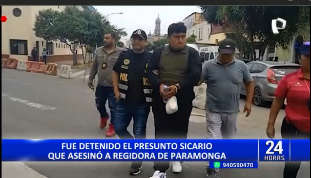 PanamericanaTV's tweet photo. 🔴 #EnVivo | Capturan a presunto sicario que asesinó a regidora de #Paramonga
#PanamericanaTelevisión #PanamericanaNoticias #24Horas | Más detalles en ► https://t.co/NDeYp3E0yA https://t.co/HTYADpg17F