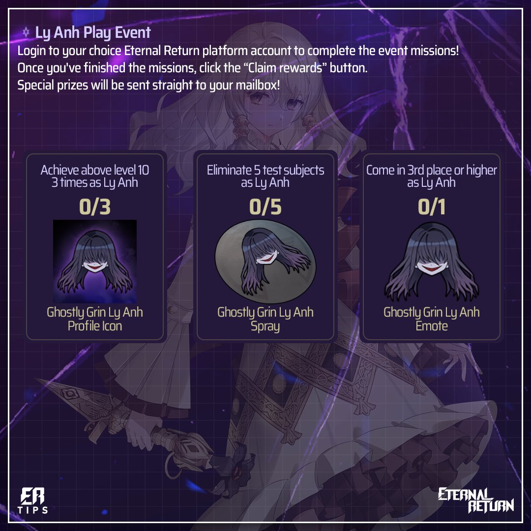 er_games12's tweet photo. LY ANH PLAY EVENT💀
#eternalreturn #이터널리턴 #永恆輪迴 #nimbleneuron #battleroyale #steam #freetoplay #anime #otaku #horror #solo #duo #squad #season8 #multiplayer #moba #kakaogames #fanart #digitalart #event https://t.co/ttp21OBOGk