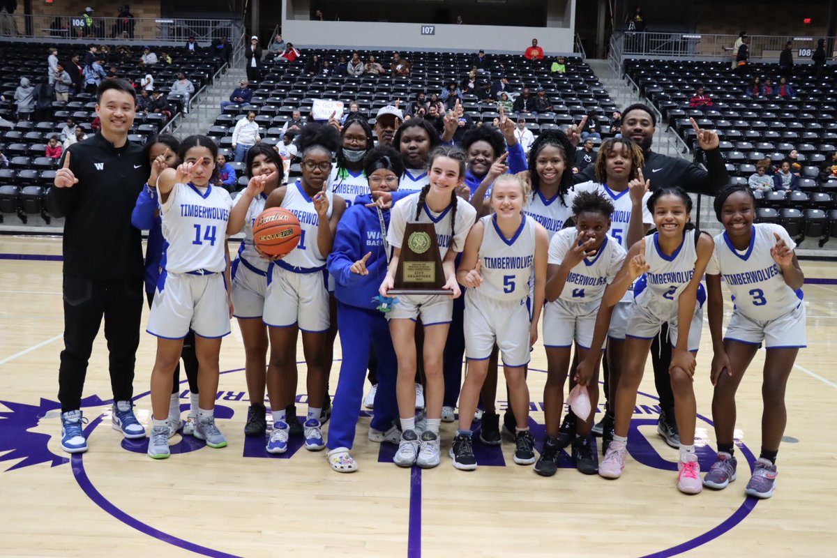 Congrats to the Timberwolves of E.D. Walker for winning the Dallas ISD Middle School Girls’ Basketball City Championship by a 34-13 score over Ann Richards.